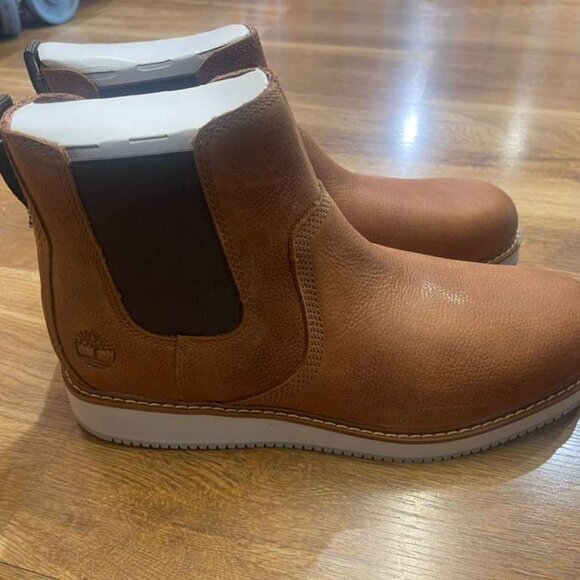 TIMBERLAND MENS REDWOOD EDGE MID LACE CHELSEA BOOT MD BROWN FULL GRAIN A6CVE-EM4 main image 4